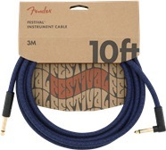 Fender Festival Instrument Cable (3m angled pure hemp blue dream)