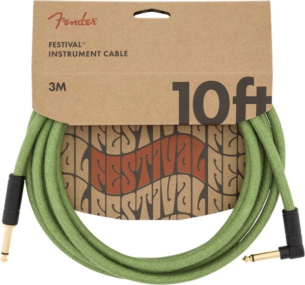 Festival Instrument Cable (3m angled pure hemp green)