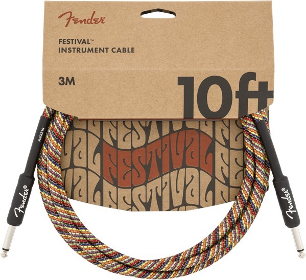 Fender Festival Instrument Cable (3m pure hemp rainbow)