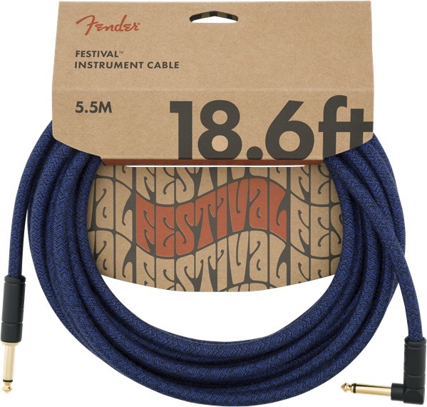 Festival Instrument Cable (5.5m angled pure hemp blue dream)