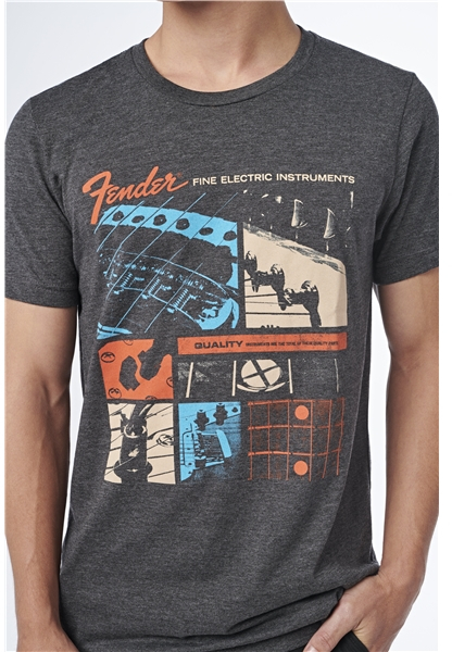 Fender Jaguar T-Shirt, Dark Gray (Large)