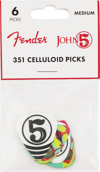 Fender John 5 351 Celluloid Picks (6 picks)