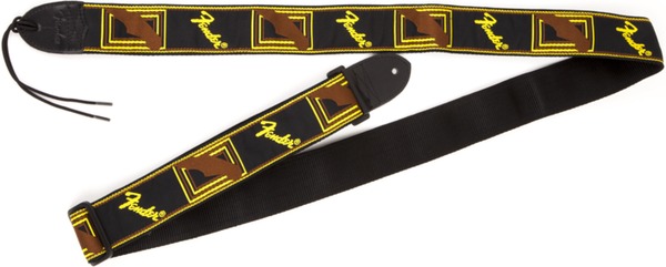 Fender Monogrammed Strap (black/yellow/brown)