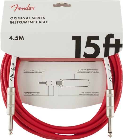 Fender Original Instrument cable (15ft, 4.5m, fiesta red)