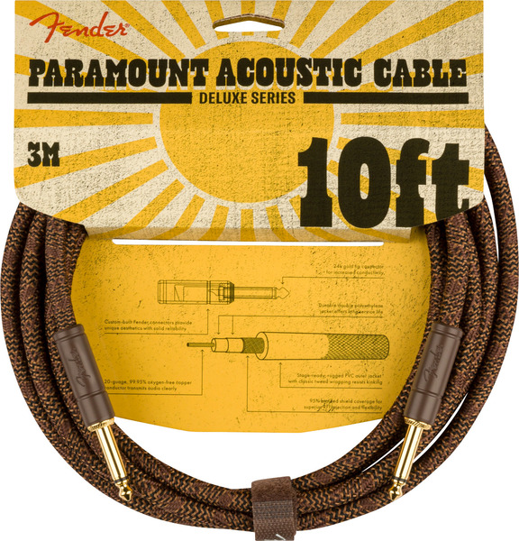 Fender Paramount Acoustic Instrument Cable (brown, 3m)