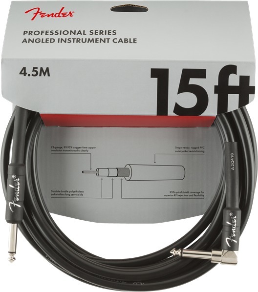 Professional Instrument Cable (15'/4.5m; straight-angle)
