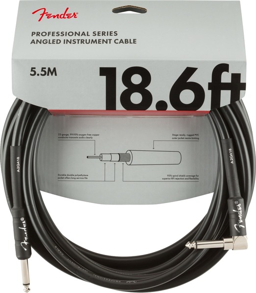 Professional Instrument Cable (straight - angle / 18.6' - 5.5m)