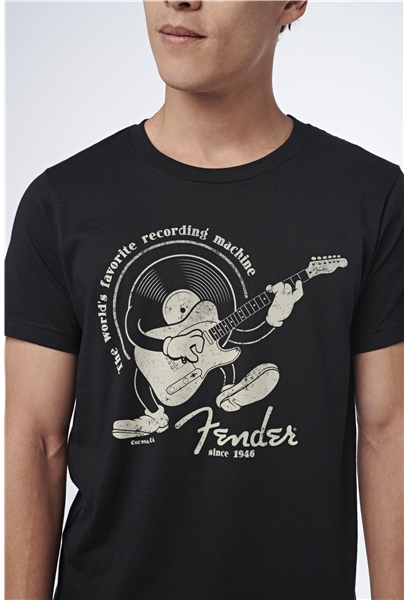 Fender Recording Machine T-Shirt, Black (Small)