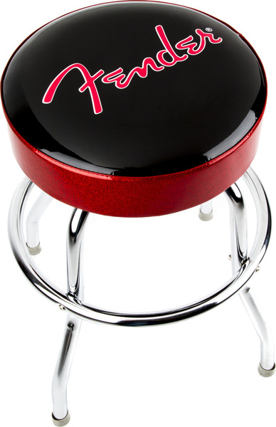 Fender Red Sparkle Logo Barstool 24' (black/red sparkle)