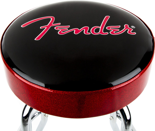 Fender Red Sparkle Logo Barstool 30' (black/red sparkle)