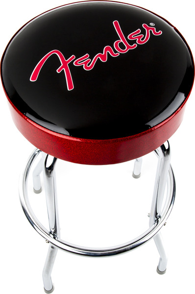 Fender Red Sparkle Logo Barstool 30' (black/red sparkle)