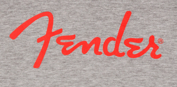 Fender Spaghetti Logo L/S T-Shirt, Size S (heather gray)