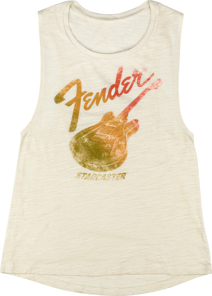 Fender Starcaster Womens Tank, Natural S (Small)