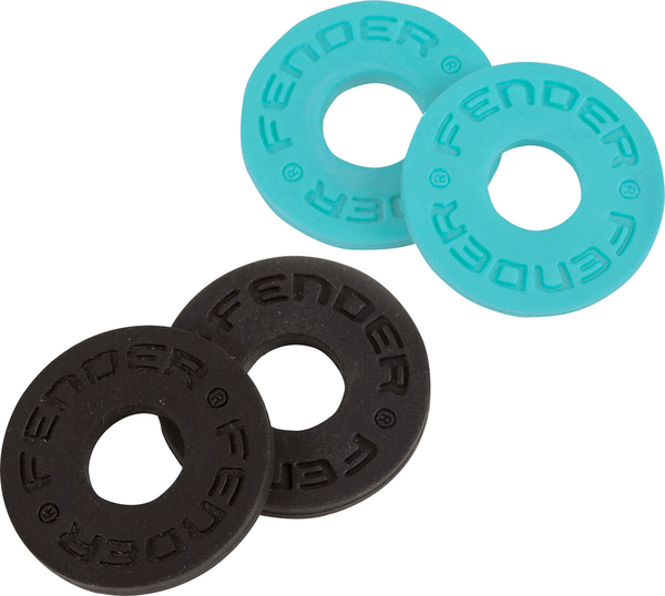 Fender Strap Blocks (2 black / 2 daphne blue)