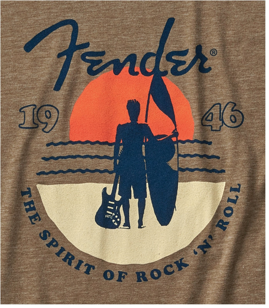 Fender Sunset Spirit T-Shirt Olive (Small)