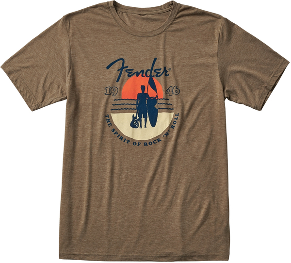 Fender Sunset Spirit T-Shirt, Olive, (Medium)