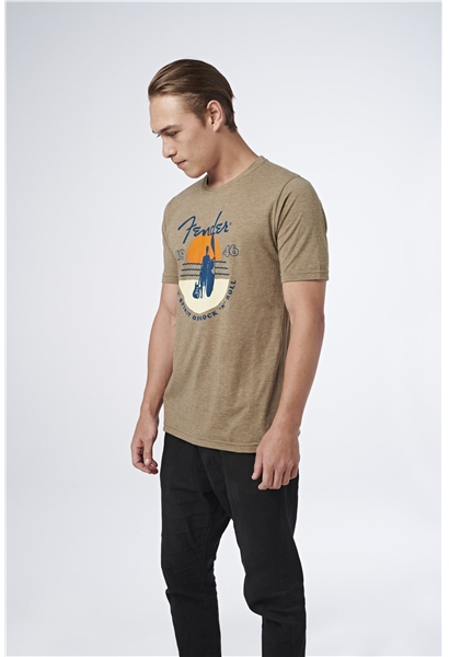 Fender Sunset Spirit T-Shirt, Olive, (Medium)