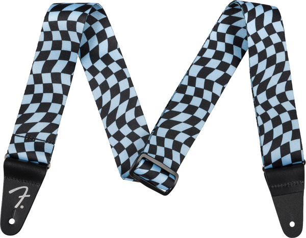 Wavy Checkerboard Polyester Strap (Blue)