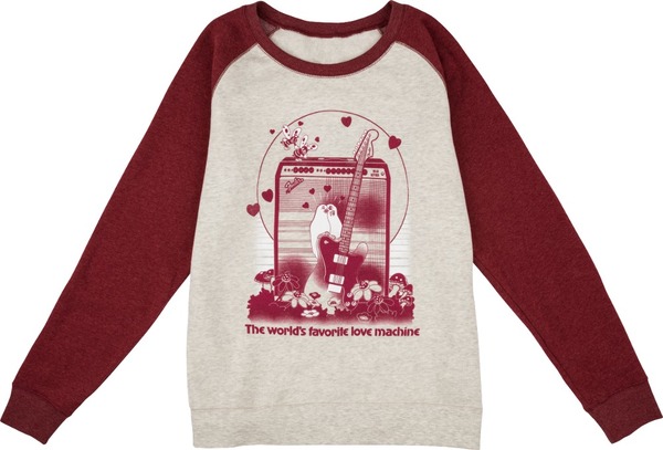 Fender Womens Love Sweatshirt L (oatmeal and maroon)