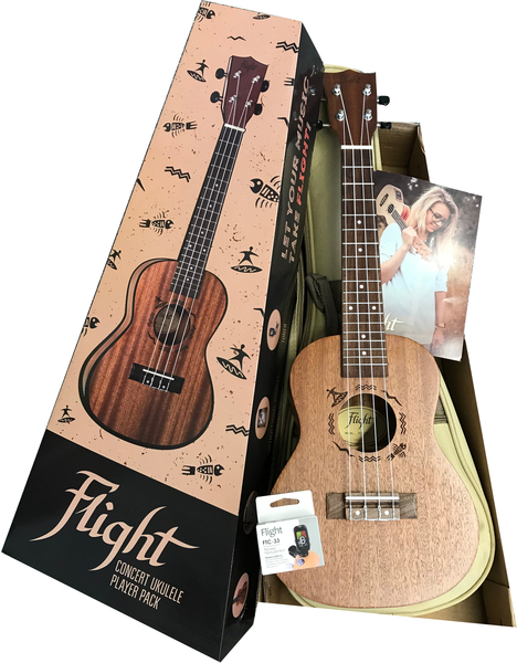 Flight NUC310 Concert Ukulele Pack (incl. FTC-33 tuner)