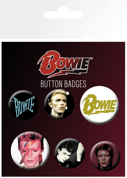 GB eye David Bowie Mix Badge Pack (4 x 25mm + 2 x 32mm)