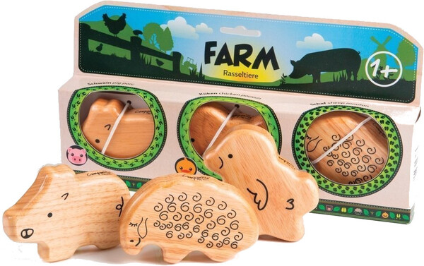 Gewa Campanilla Percussion Set Animal shakers / Farm Set (3-parts)