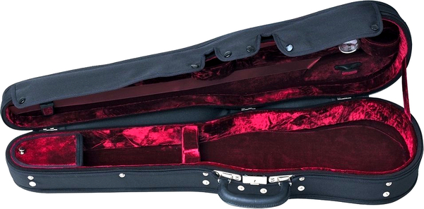 Maestro 4/4 Shaped Violin Case (black/red)