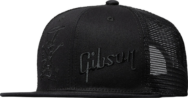 Gibson Slash 'Skully' Trucker Hat (all black)