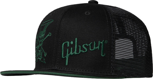 Gibson Slash 'Skully' Trucker Hat (black & green)
