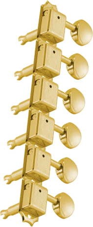 133G6 Deluxe Guitar Machines Heads (6-in-line, gold)