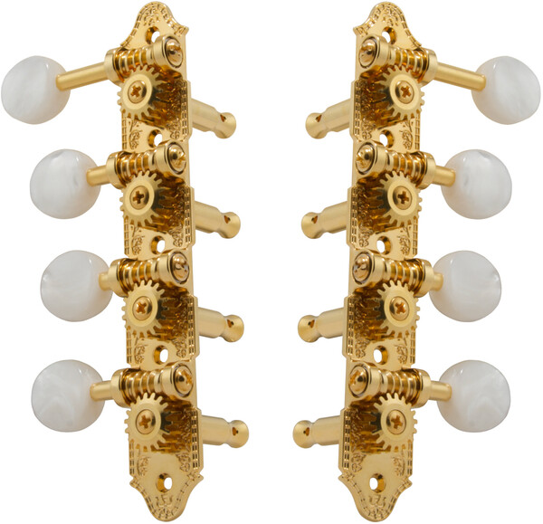 409FG Mandolin Machine Heads Standard 4+4, for "F"-Style Mandolins (gold)