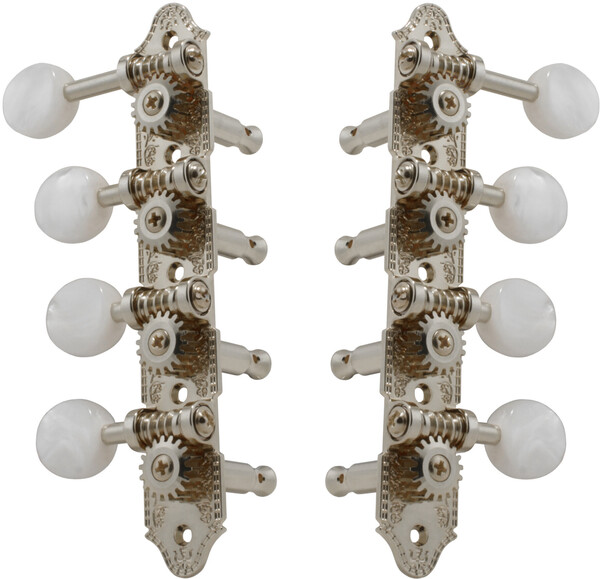 Grover 409FN Mandolin Machine Heads Standard 4+4, for 'F'-Style Mandolins (nickel)