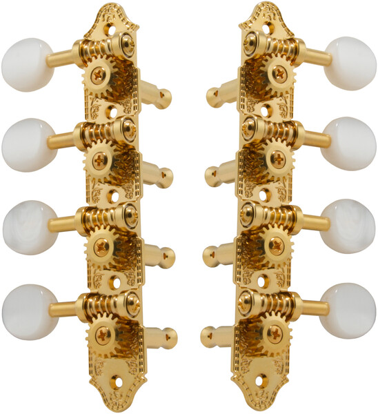 409G Mandolin Machine Heads Standard 4+4, for "A"-Style Mandolins (gold)