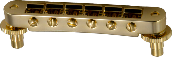 521G Tune-O-Matic Guitar Bridge (unnotched / gold)