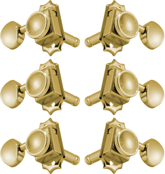 533G Vintage Locking Rotomatics with Metal Button (3+3, gold)