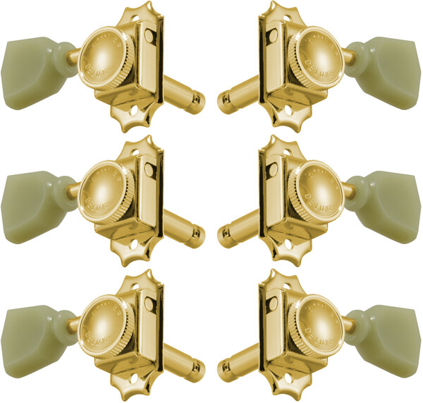 533GK Vintage Locking Rotomatics with Keystone Button (3+3, gold)