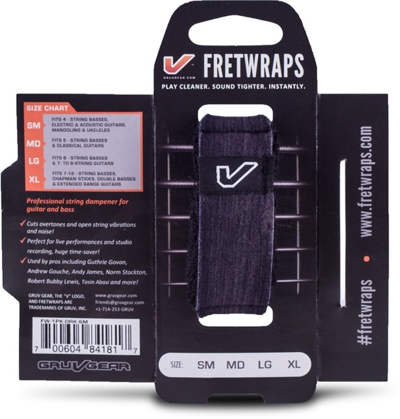FretWrap 1-Pack large FW-1PK-DRK-LG (wood ebony)