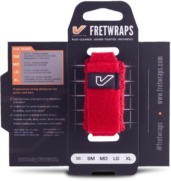 FretWrap 1-Pack large FW-1PK-RED-LG (fire red)