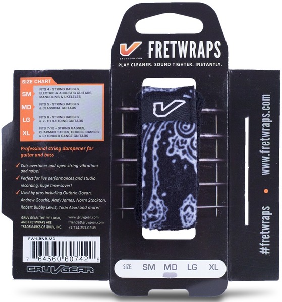 FretWrap 1-Pack medium FW1-BNB-MD (black bandana)