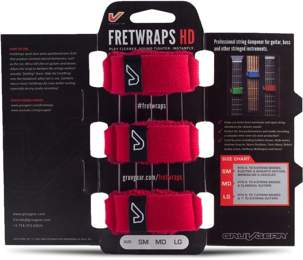FretWrap 3-Pack large FW-3PK-RED-LG (fire red)