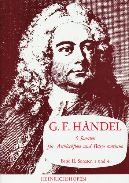 6 Sonaten Band 2 für Altblockflöte und Bc Händel Georg Friedrich / Sonaten No 3-4