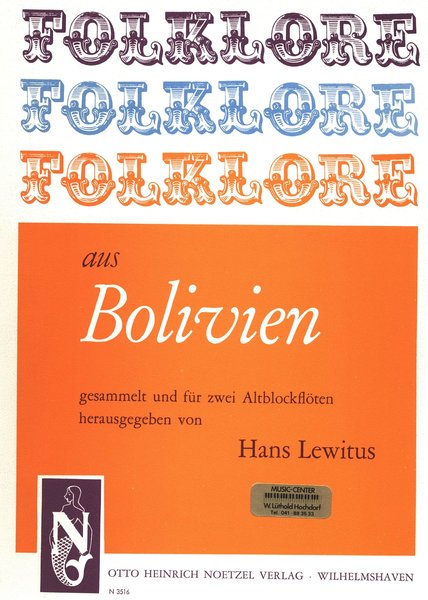 Heinrichshofen Folklore aus Bolivien Hans Lewitus