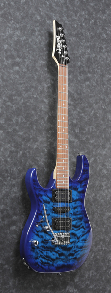 Ibanez GRX70QAL (transparent blue burst, lefthand)