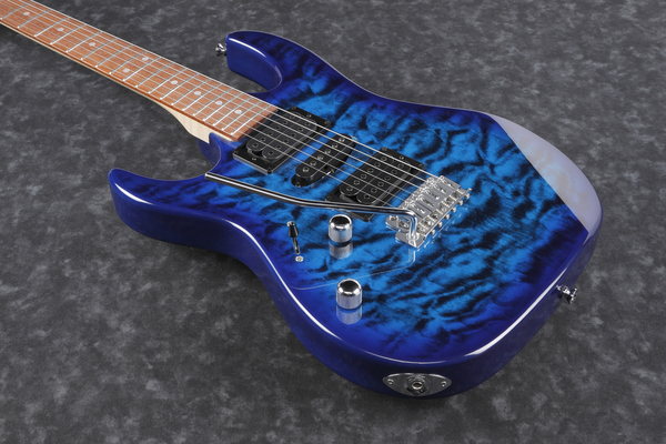 Ibanez GRX70QAL (transparent blue burst, lefthand)