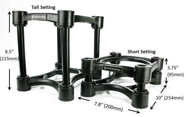 IsoAcoustics ISO-200 Isolation Stands (black)