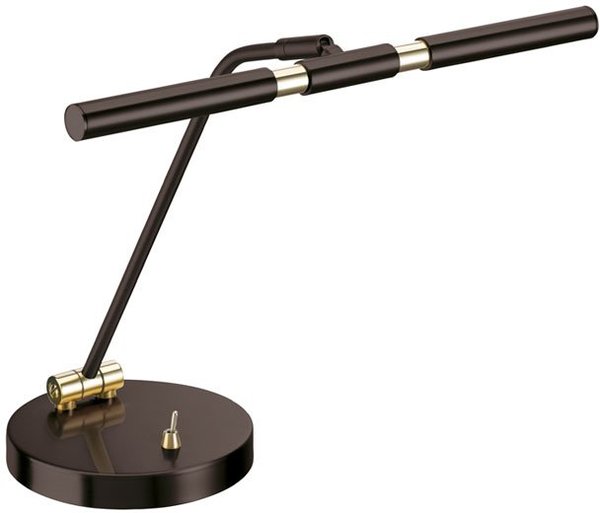 Pianoleuchte Pianoforte (schwarz glänzend / Messing - LED)