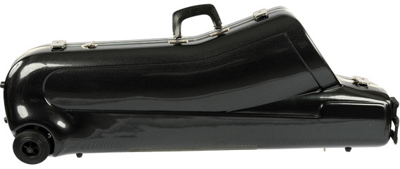 Case for Baritone Saxophone Carbon Design (abs plastic shaped with wheels)