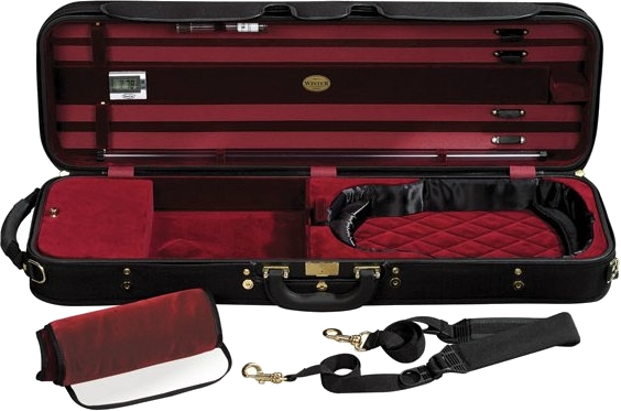 Jakob Winter JW 3024 CS Violin Oblong Case (4/4, black with red interior)