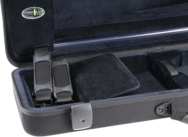 Jakob Winter JW 51025 BNB Violin Oblong Case (4/4 + 3/4, black with black detachable pocket)