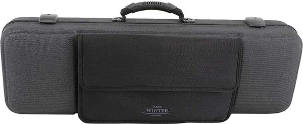 JW 51025 NB Violin Oblong Case (4/4 + 3/4, grey with black detachable pocket)